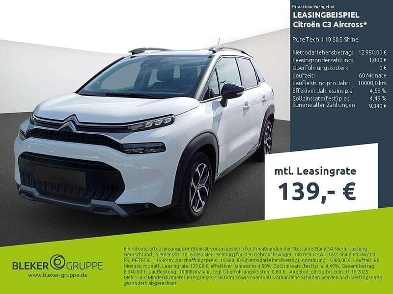 Lack weiss banquise/typ aussenverkleidung spiegel flach standard Gebraucht 2023 Citroën C3 Aircross Shine SUV | 13.670 € (Fairer Preis) - Bild 1/3