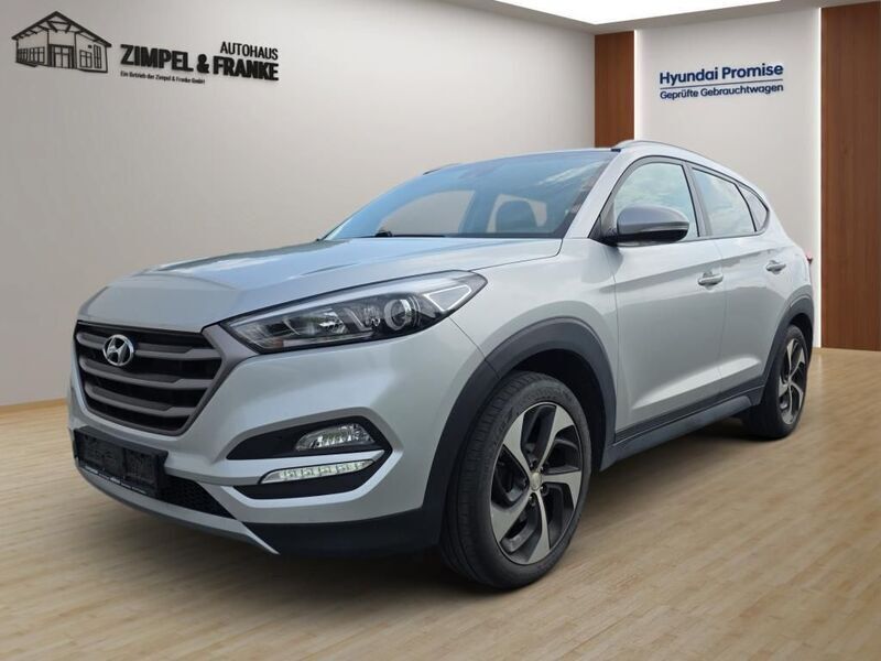 Platinum silver Gebraucht 2018 Hyundai Tucson Advantage SUV | 16.690 € (Fairer Preis) - Bild 1/4