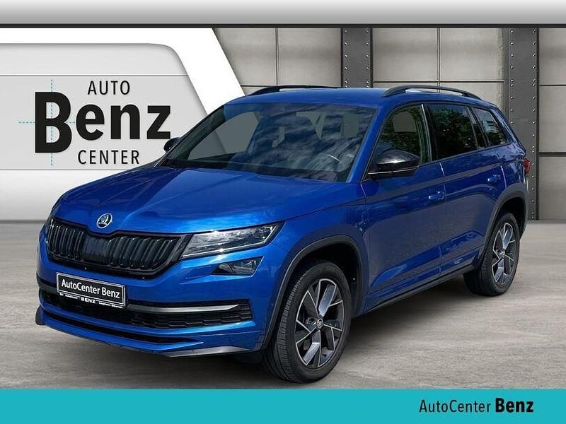 Blau Gebraucht 2021 Skoda Kodiaq SportLine SUV | 34.990 € (Fairer Preis) - Bild 1/4