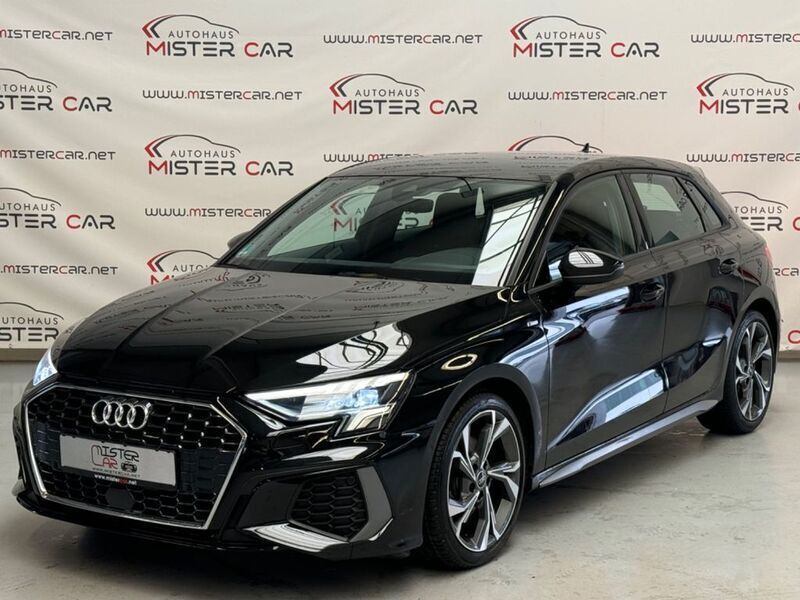 Schwarz Gebraucht 2022 Audi A3 Sportback S-Line Limousine | 24.890 € (Fairer Preis) - Bild 1/4