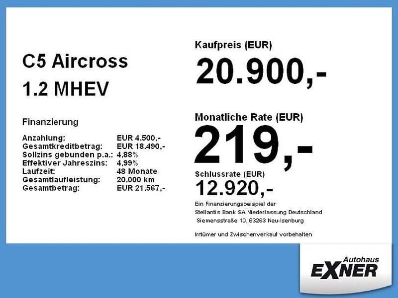 Gebraucht Citroën C5 Aircross 136 PS (100 kW) 2023 Schwarz SUV