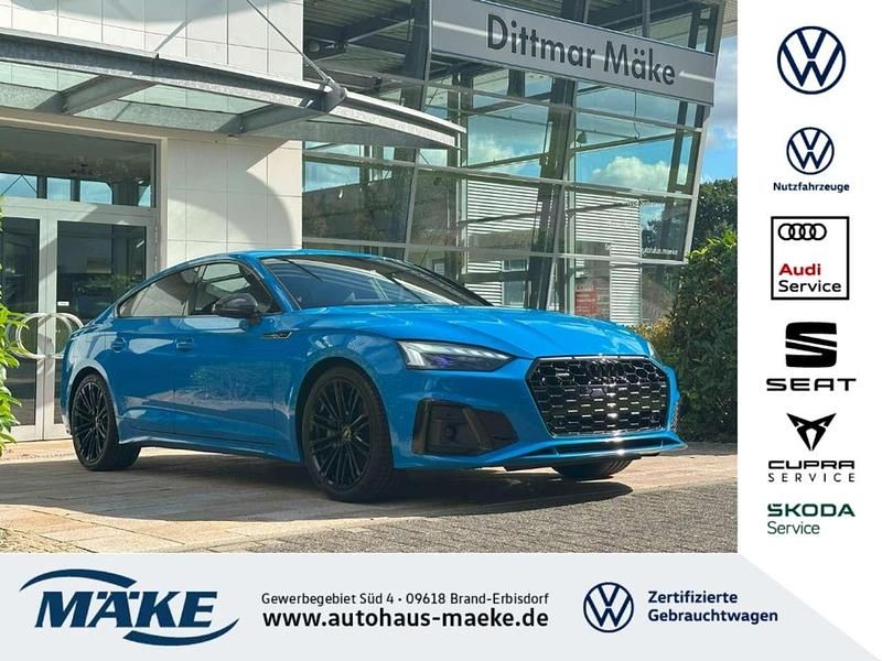 Blau Gebraucht 2022 Audi A5 Sportback S-Line Kleinwagen | 48.990 € - Bild 1/4
