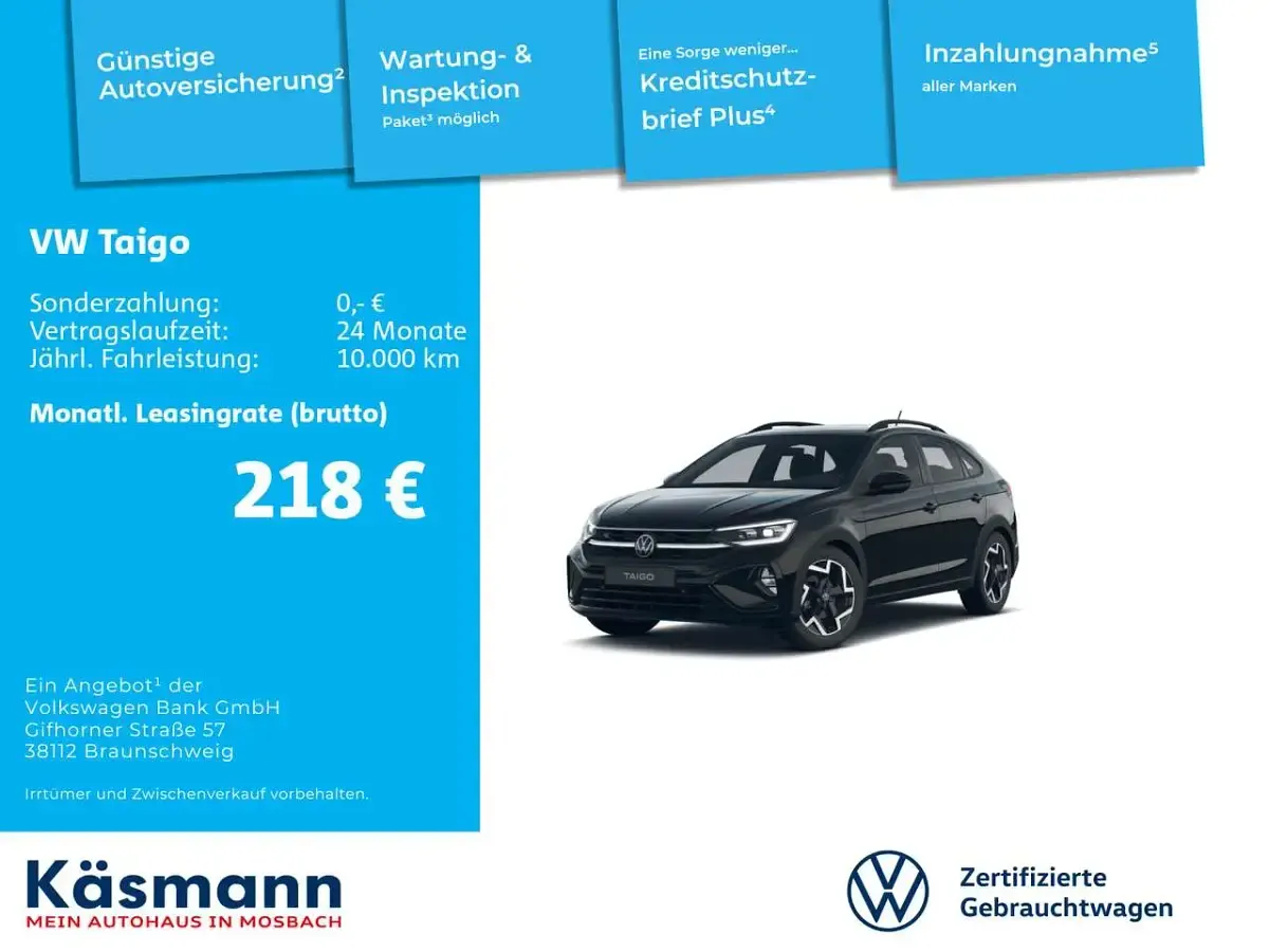 Gebraucht VW Taigo R-line 150 PS (110 kW) 2025 Schwarz SUV