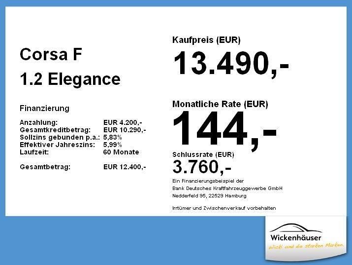 Gebraucht Opel Corsa Elegance 75 PS (55 kW) 2022 Diamant schwarz/karbon schwarz Kleinwagen