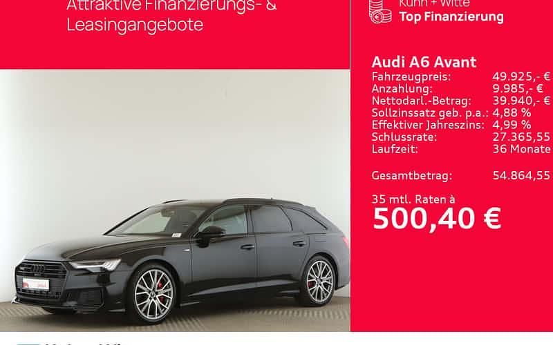 Schwarz Gebraucht 2022 Audi A6 Sport Kombi | 49.925 € (Teuer) - Bild 1/4