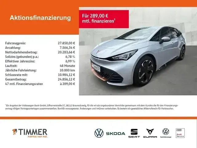 Gebraucht Cupra Born 150 kW (204 PS) 2023 Geysirsilber Kleinwagen