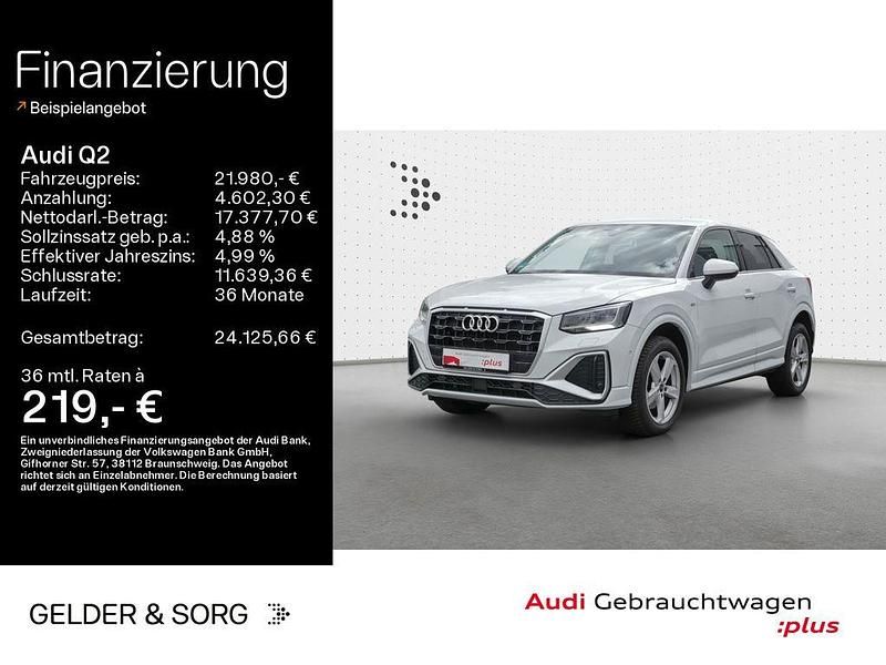 Gletscherweiß metallic Gebraucht 2023 Audi Q2 S-Line SUV | 21.980 € (Fairer Preis) - Bild 1/4