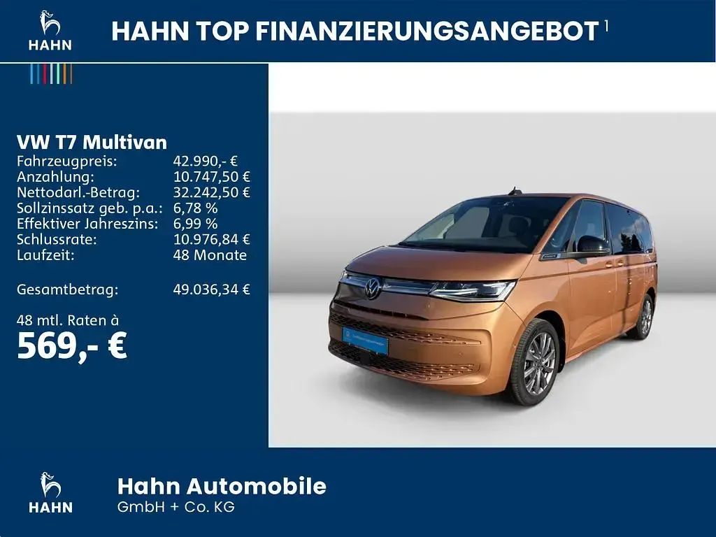 Używany VW Multivan Energetic 150 KM (110 kW) 2023 Pomarańczowy Minivan