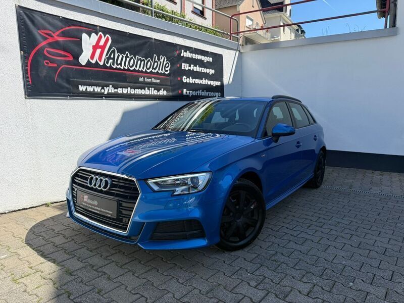 Blau Gebraucht 2018 Audi A3 Sportback Basis Limousine | 9.490 € (Guter Preis) - Bild 1/4