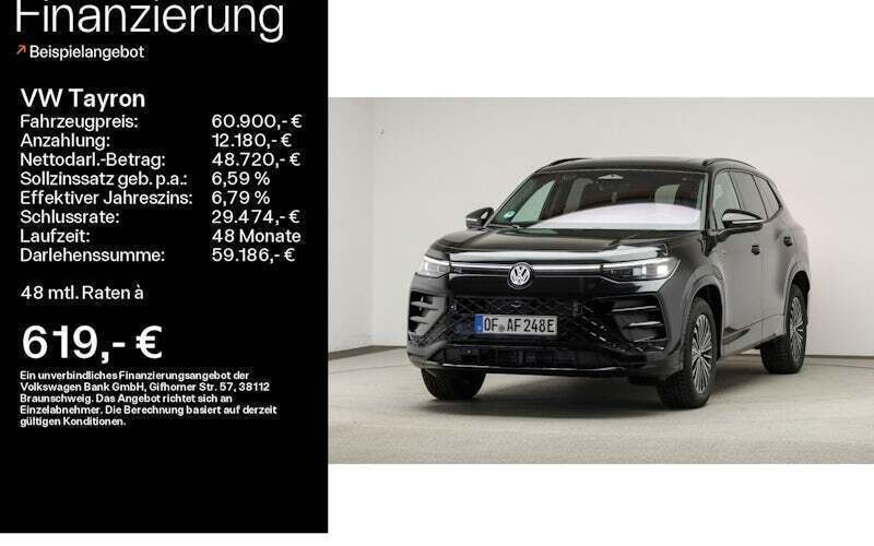 Schwarz Gebraucht 2025 VW Tayron R-line SUV | 60.900 € (Superpreis) - Bild 1/4