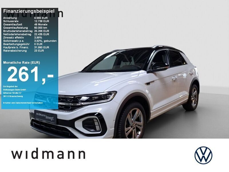Pure white Gebraucht 2024 VW T-Roc R-line SUV | 30.990 € (Fairer Preis) - Bild 1/4