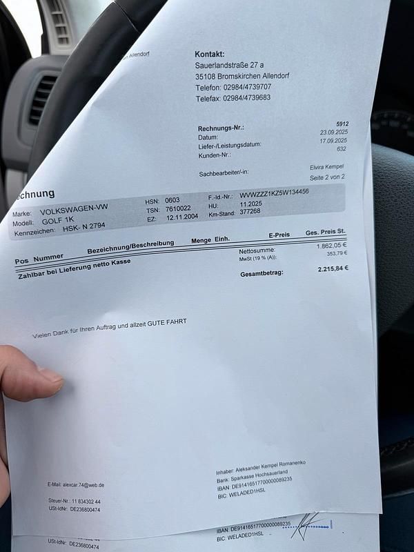 Gebraucht VW Golf V 140 PS (102 kW) 2004 Schwarz Kleinwagen