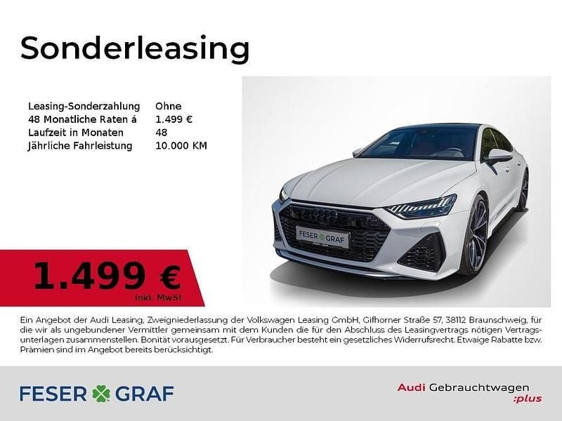 Gletscherweiß Gebraucht 2023 Audi RS7 Ambiente Kleinwagen | 93.990 € (Superpreis) - Bild 1/4