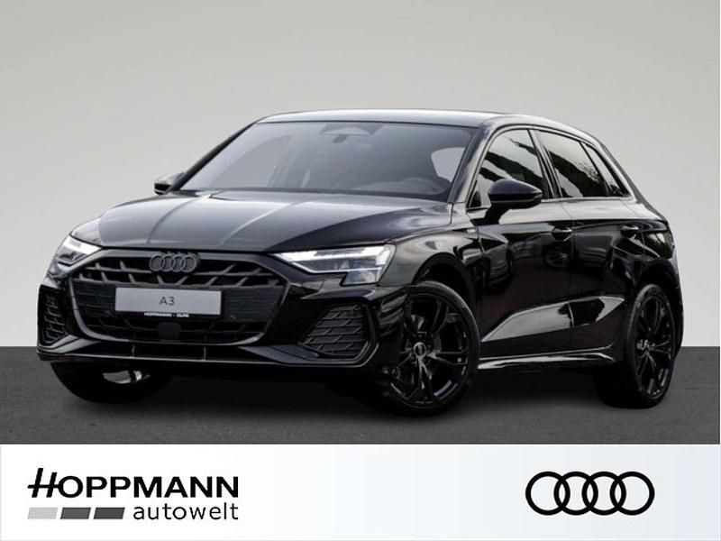 Mythosschwarz metallic Neu 2025 Audi A3 S-Line Limousine | 48.580 € (Teuer) - Bild 1/4