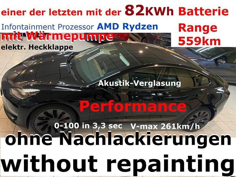 Schwarz Gebraucht 2022 Tesla Model 3 Limousine | 28.500 € (Guter Preis) - Bild 1/4