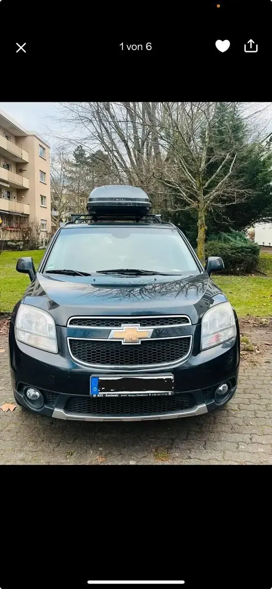Usata Chevrolet Orlando 102 CV (75 kW) 2011 Nero Monovolume