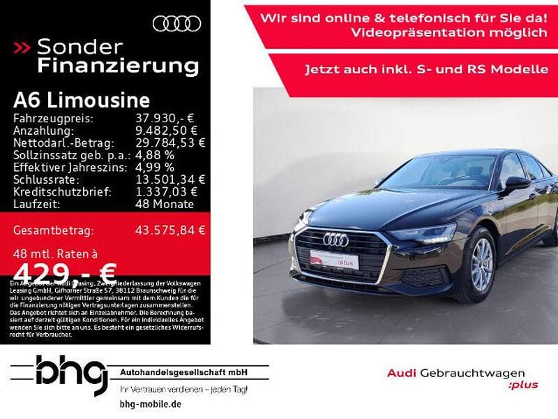Brillantschwarz Gebraucht 2023 Audi A6 Ambiente Limousine | 37.930 € (Superpreis) - Bild 1/4