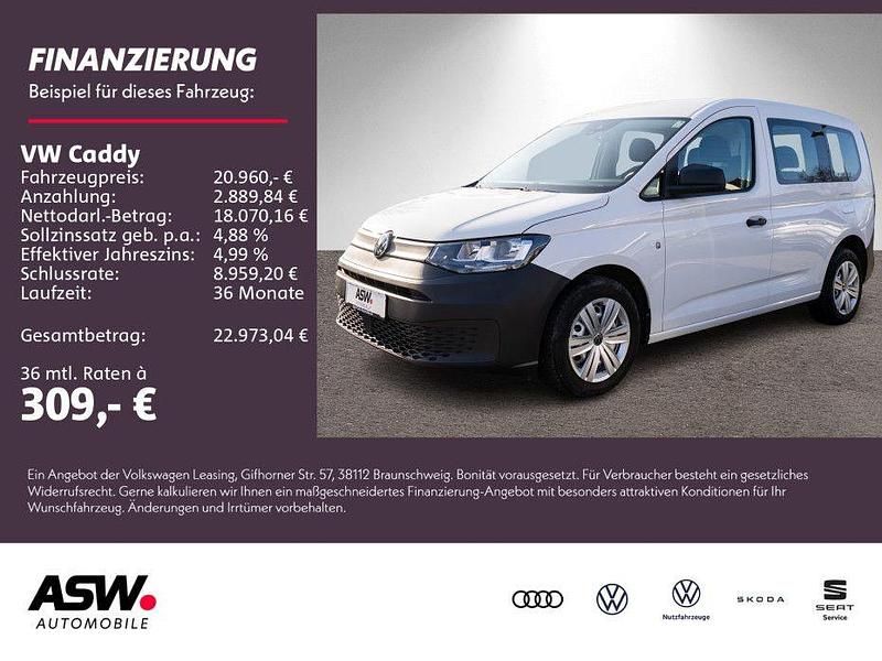 Gebraucht VW Caddy Basis 114 PS (83 kW) 2022 Candyweiß Van / Kleinbus