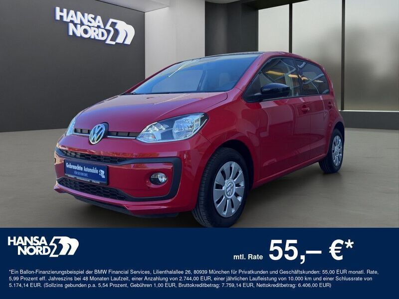 Rot Gebraucht 2018 VW up! move up! Kleinwagen | 9.150 € (Fairer Preis) - Bild 1/4