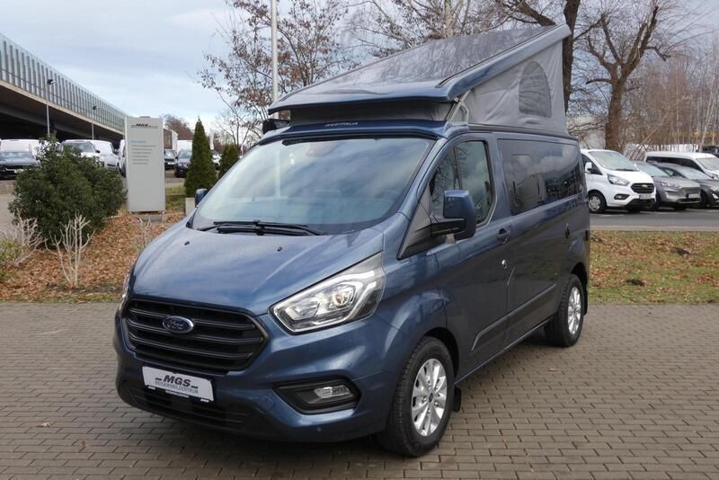 Chroma blau Neu 2024 Ford Transit Custom Nugget Van | 56.950 € (Superpreis) - Bild 1/4
