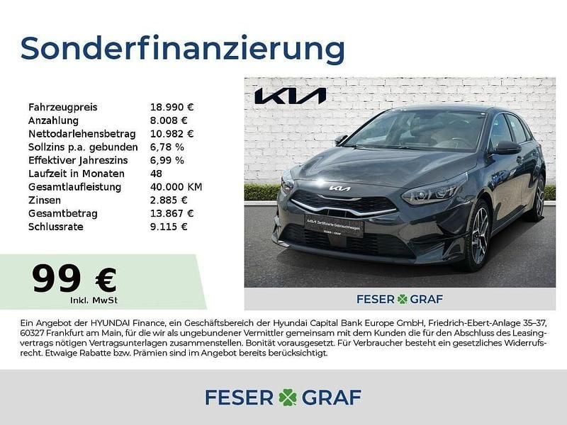 Gebraucht Kia Ceed Spirit 160 PS (117 kW) 2022 Pentametal grau Kleinwagen