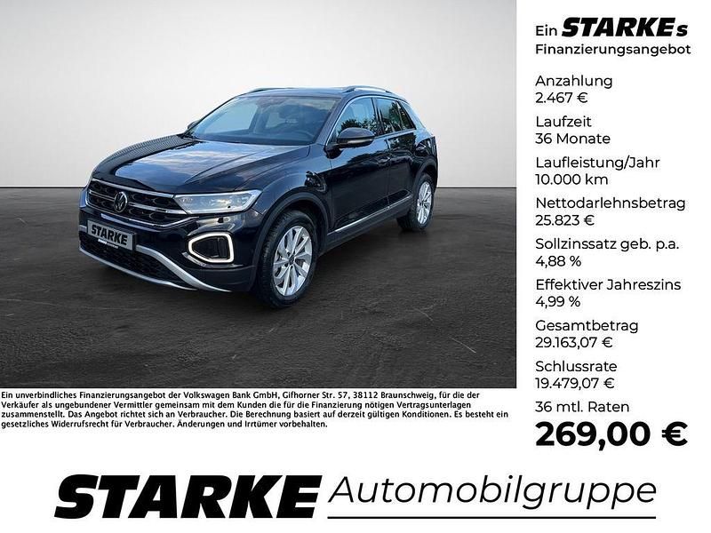 Schwarz Gebraucht 2025 VW T-Roc Style SUV | 28.290 € (Superpreis) - Bild 1/4