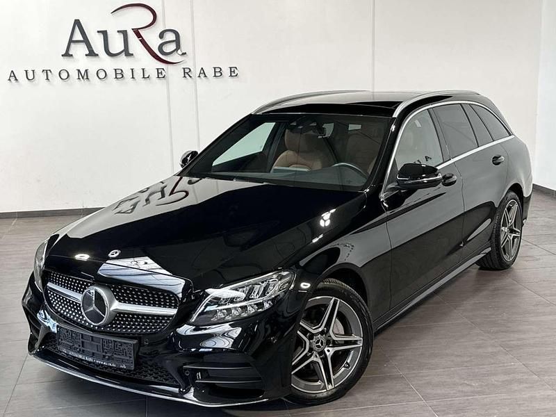 Schwarz Gebraucht 2020 Mercedes C220 AMG line Kombi | 27.449 € (Guter Preis) - Bild 1/4