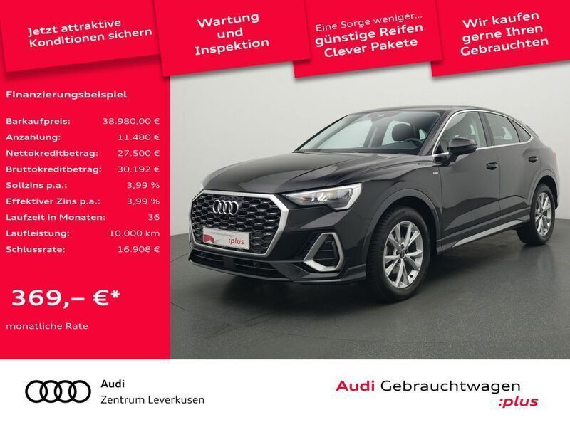 Mythosschwarz Gebraucht 2024 Audi Q3 Sportback S-Line SUV | 38.980 € (Guter Preis) - Bild 1/2