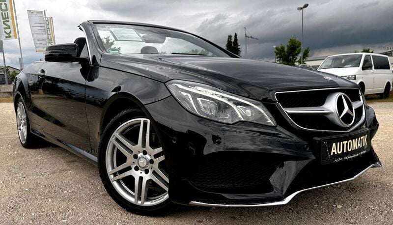 Obsidianschwarz metalliclack Gebraucht 2016 Mercedes E250 AMG Cabrio | 21.999 € (Guter Preis) - Bild 1/4