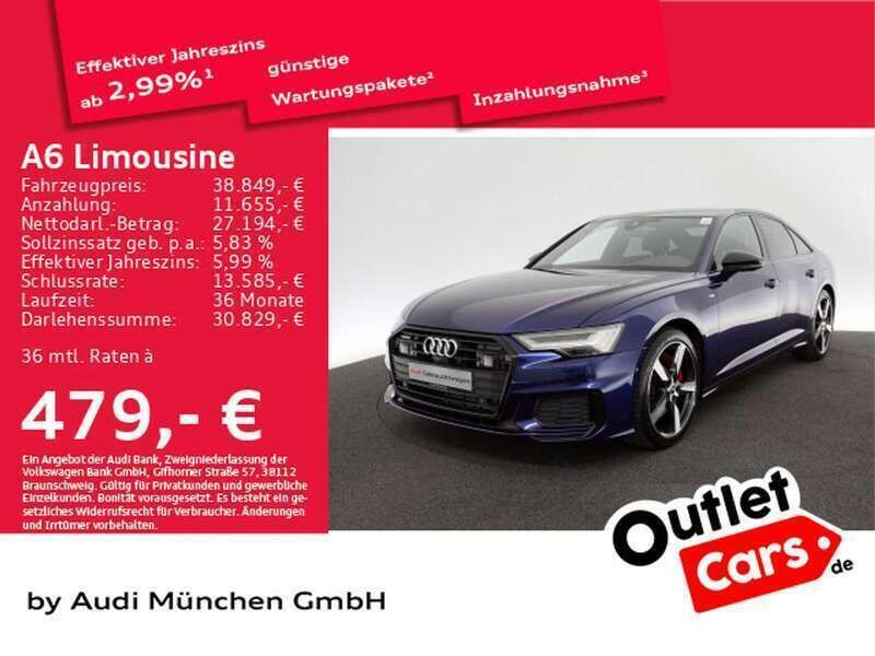 Navarrablau metallic Gebraucht 2021 Audi A6 Ambiente Limousine | 38.849 € (Guter Preis) - Bild 1/1