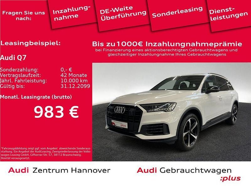 Gletscherweiß metallic Gebraucht 2020 Audi Q7 Ambiente SUV | 51.450 € (Guter Preis) - Bild 1/4