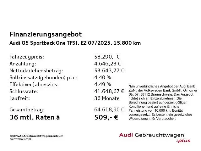 Gebraucht Audi Q5 Sportback Sport 204 PS (150 kW) 2025 Grau SUV