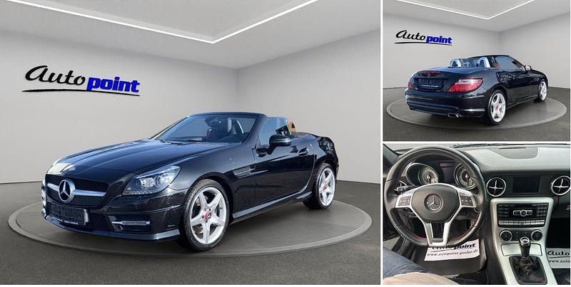 Schwarz Gebraucht 2014 Mercedes SLK200 AMG line Cabrio | 15.950 € (Fairer Preis) - Bild 1/4