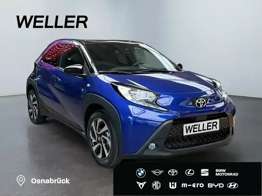 Neu Toyota Aygo 72 PS (52 kW) 2025 Juniper blue 90 (blau) Kleinwagen