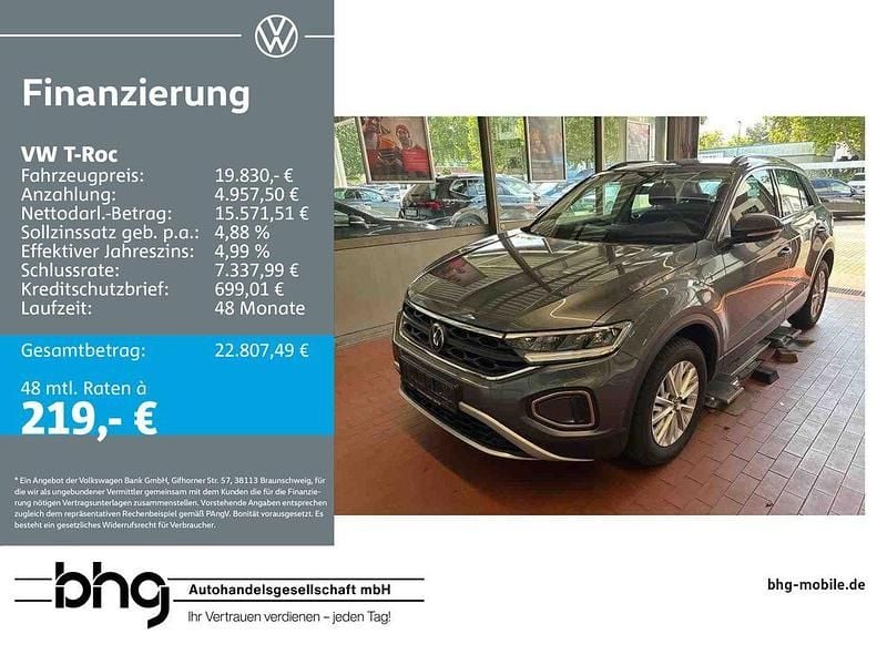 Indiumgrau metallic Gebraucht 2022 VW T-Roc Life SUV | 19.830 € (Guter Preis) - Bild 1/4