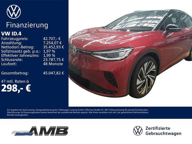 Kings red metallic/schwarz Gebraucht 2025 VW ID.4 GTX SUV | 41.870 € (Superpreis) - Bild 1/3