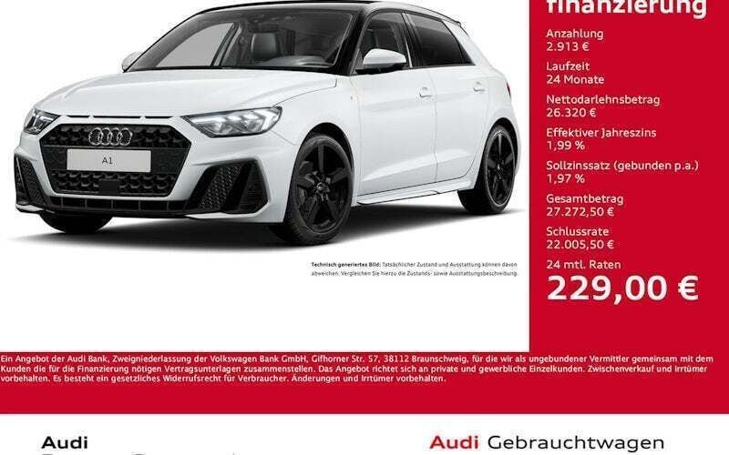Weiß Gebraucht 2024 Audi A1 Sportback S-Line Kleinwagen | 29.233 € (Fairer Preis) - Bild 1/4
