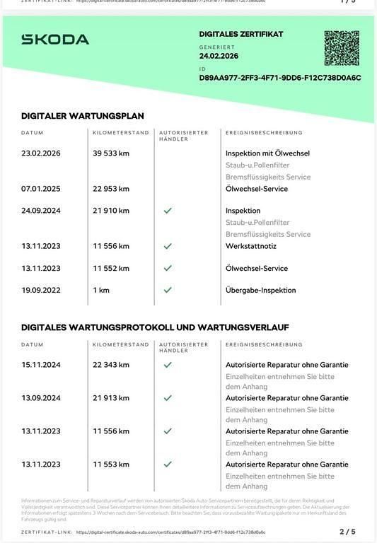 Gebraucht Skoda Superb 218 PS (160 kW) 2022 Blau Kombi