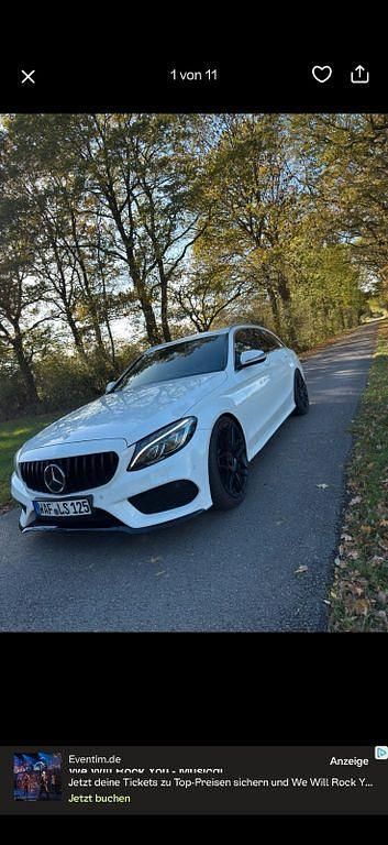 Weiß Gebraucht 2015 Mercedes C250 AMG line Limousine | 16.500 € (Fairer Preis) - Bild 1/4