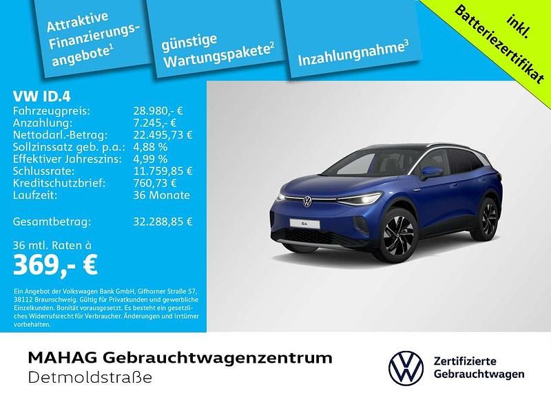 Gebraucht VW ID.4 Pro Performance 194 kW (265 PS) 2023 Blue dusk metallic/schwarz SUV