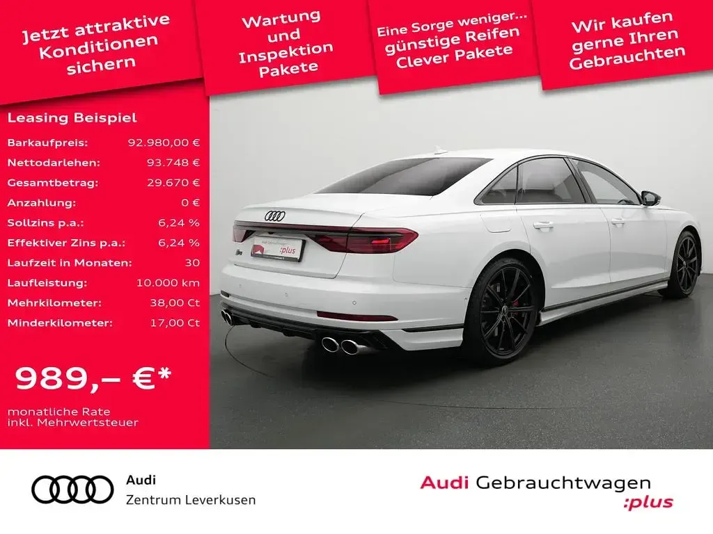 Gebraucht Audi S8 Ambiente 571 PS (419 kW) 2024 Gletscherweiß metallic Limousine