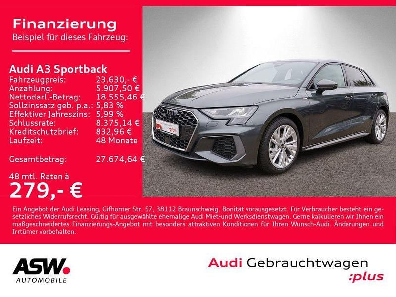 Daytonagrau perleffekt Gebraucht 2022 Audi A3 S-Line Limousine | 23.630 € (Etwas zu teuer) - Bild 1/4
