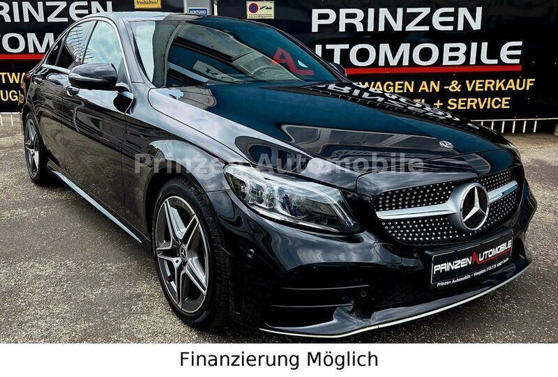 Schwarz Gebraucht 2021 Mercedes C180 AMG Limousine | 27.990 € (Superpreis) - Bild 1/4