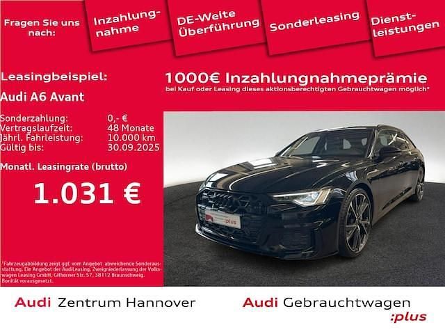 Mythosschwarz metallic Gebraucht 2025 Audi A6 S-Line Kombi | 76.990 € - Bild 1/4