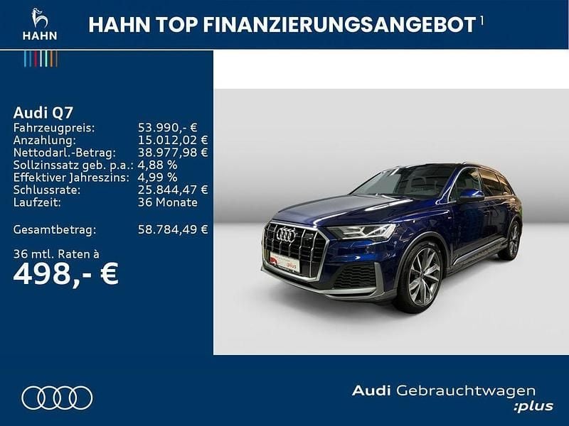 Gebraucht Audi Q7 S-Line 381 PS (280 kW) 2022 Navarrablau metallic SUV