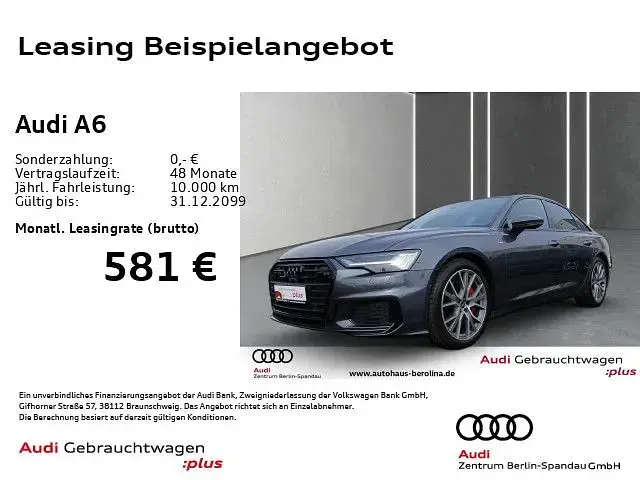 Brugt Audi A6 S-Line 367 HK (269 kW) 2022 Grå Sedan