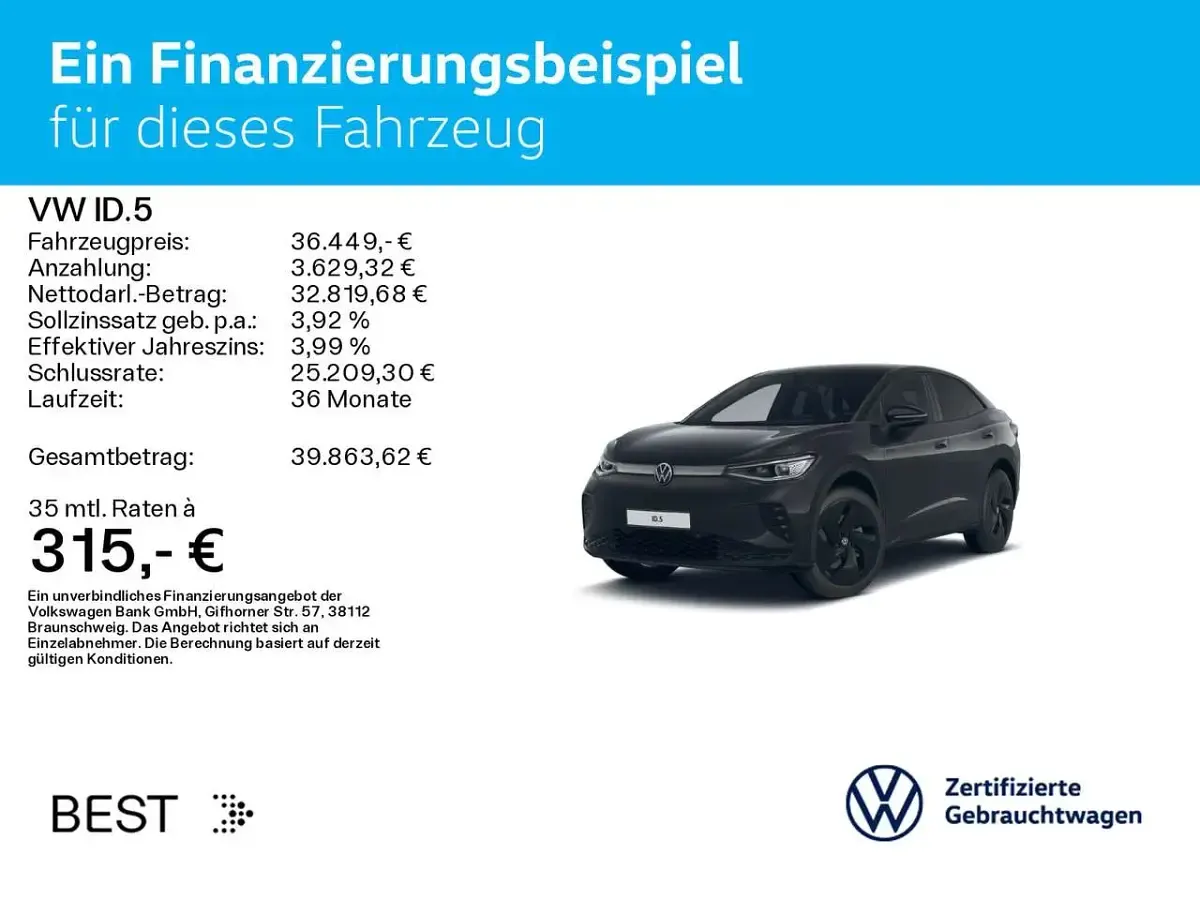 Gebraucht VW ID.5 GTX 219 kW (299 PS) 2023 Schwarz SUV