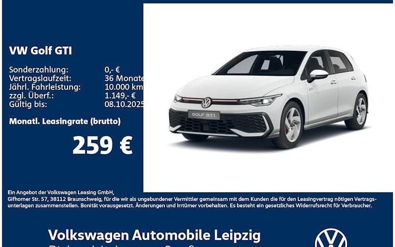Weiß Neu 2025 VW Golf VIII GTI Limousine | 39.990 € (Superpreis) - Bild 1/4
