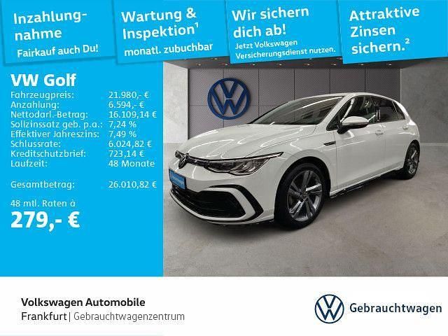 Pure white Gebraucht 2022 VW Golf VIII R-line Limousine | 21.980 € (Guter Preis) - Bild 1/4
