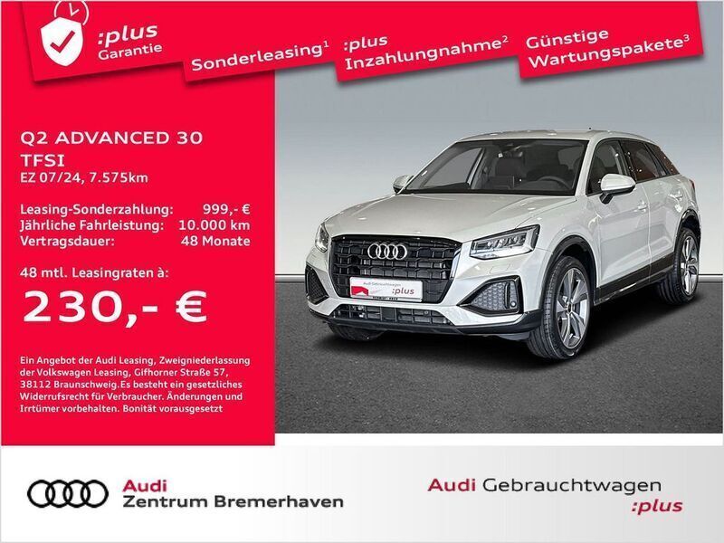 Tausilber metallic Gebraucht 2024 Audi Q2 Advanced Plus SUV | 29.870 € (Etwas zu teuer) - Bild 1/3